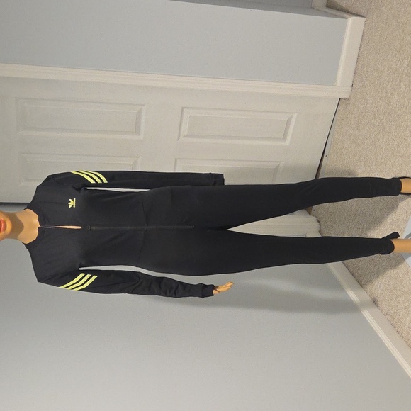 Adidas Black Jumpsuit Stretchy Form-Fitting Design - Picture 5 of 12